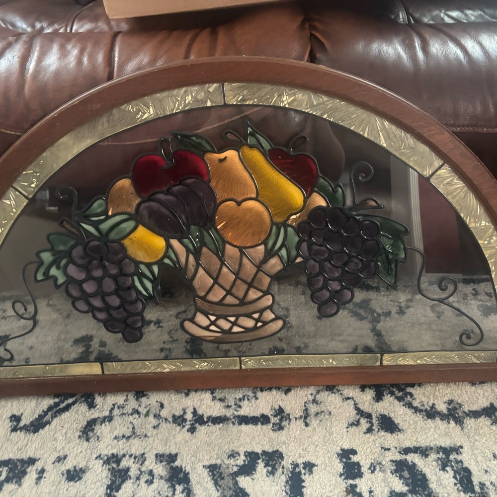 Stained Glass Fruit Basket Panel - Picture 3 of 8